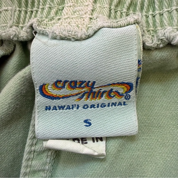 Crazy Shirts Hawaii Key Lime Dyed Shorts Mens Size Small Green Drawstring Cotton - Picture 2 of 9